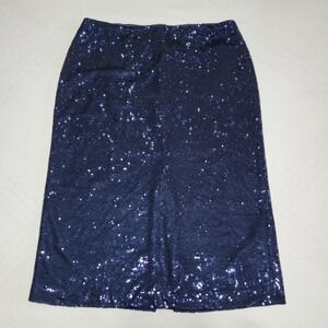NWT GAP Sequin Midi Pencil Skirt Women Size XL Navy Blue Y2K Vintage 90s‎